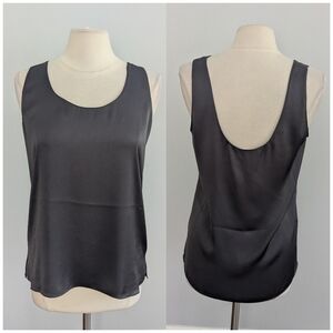 Women's R Label Grey Silky Tank Low Back Medium